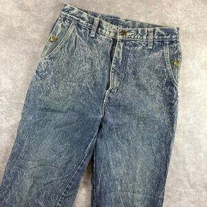 Vintage Acid Washed Blue Jeans Mens 28x28 Blue Y2K 80's Stefano